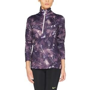 Nike Pro Womens size Small Warm Dri-Fit Half Zip Jacket Pullover Purple Dynasty